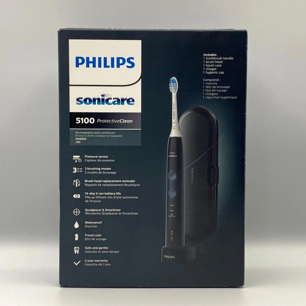 Philips Sonicare ProtectiveClean 5100 Sonic Electric Toothbrush Black HX6850/60